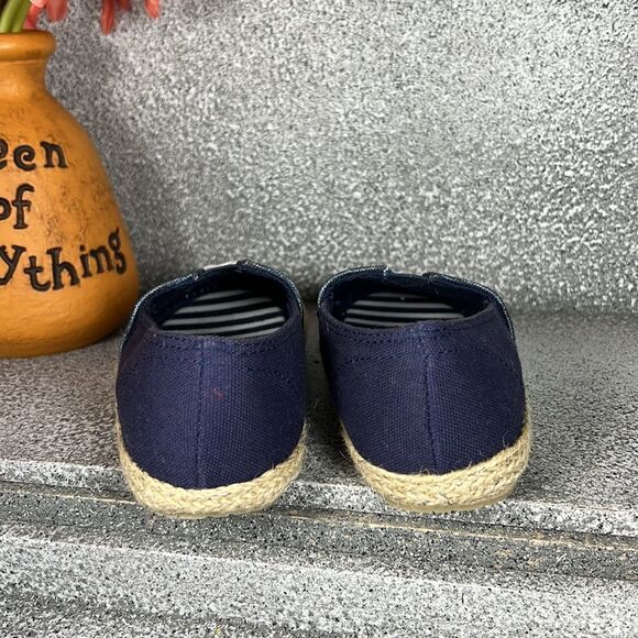 Hanna Andersson Paulina Espadrille Slip-on Shoe Navy & White - Picture 4 of 7